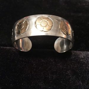 James Avery Flower Cuff 14k